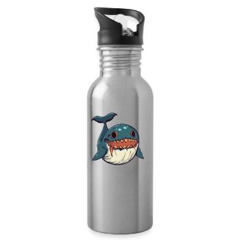 Wal Halloween Zombie - Trinkflasche mit integriertem Trinkhalm - Lightsilver - Rechts