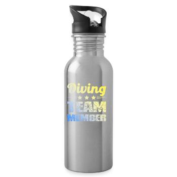 Diving Team - Water bottle with straw - silver - Right