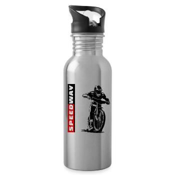 Speedway - Motorcycle Speedway - Trinkflasche mit integriertem Trinkhalm - Lightsilver - Rechts