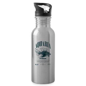 Rotfeuerfisch Marine Fish Keeper Moderne Streetwear - Trinkflasche mit integriertem Trinkhalm - Lightsilver - Rechts