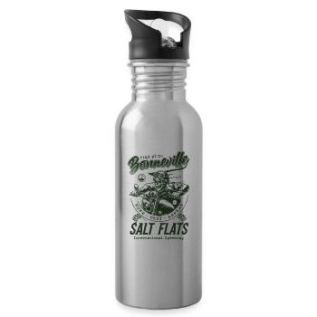 Bonneville Salt Flats Motorradrennen Vintage - Trinkflasche mit integriertem Trinkhalm - Lightsilver - Rechts