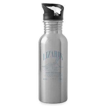 Green Tree Monitor Streetwear Lizard Keeper - Water bottle with straw - silver - Right