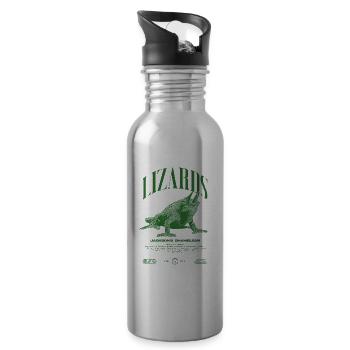 Jackson's Chamäleon Streetwear Eidechsenwärter - Trinkflasche mit integriertem Trinkhalm - Lightsilver - Rechts