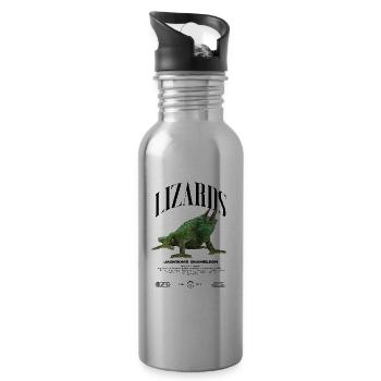 Jackson's Chamäleon Streetwear Eidechsenwärter - Trinkflasche mit integriertem Trinkhalm - Lightsilver - Rechts