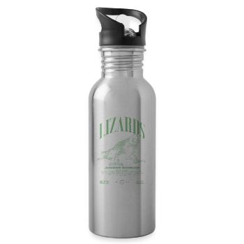 Jackson's Chamäleon Streetwear Eidechsenwärter - Trinkflasche mit integriertem Trinkhalm - Lightsilver - Rechts