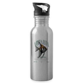 Altum Kaiserfisch Cichlid Fish Keeper Streetwear - Trinkflasche mit integriertem Trinkhalm - Lightsilver - Rechts