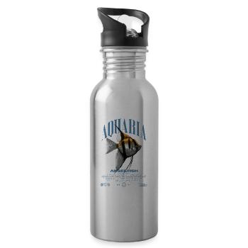 Altum Angelfish Cichlid Fish Keeper Streetwear - Gourde avec paille intégrée - argent clair - Droite