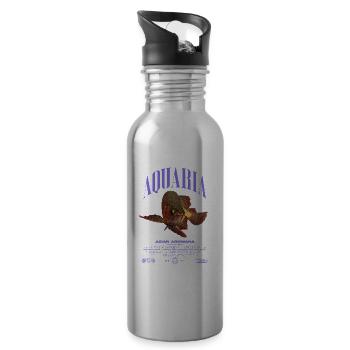 Asian Arowana Monster Fish Keeper Streetwear - Water bottle with straw - silver - Right