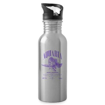 Asian Arowana Monster Fish Keeper Streetwear - Water bottle with straw - silver - Right