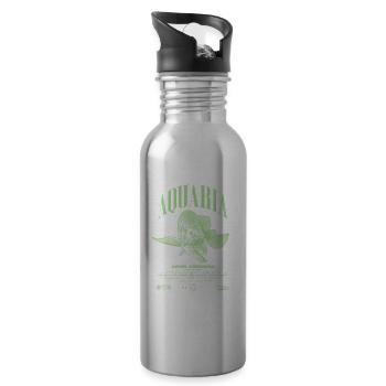Asian Arowana Monster Fish Keeper Streetwear - Water bottle with straw - silver - Right