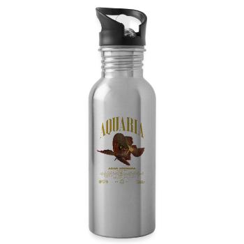 Asian Arowana Monster Fish Keeper Streetwear - Water bottle with straw - silver - Right