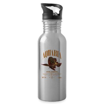 Asian Arowana Monster Fish Keeper Streetwear - Water bottle with straw - silver - Right