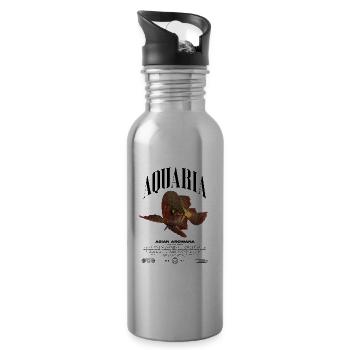 Asian Arowana Monster Fish Keeper Streetwear - Water bottle with straw - silver - Right