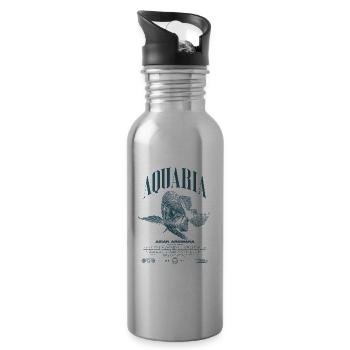 Asian Arowana Monster Fish Keeper Streetwear - Water bottle with straw - silver - Right