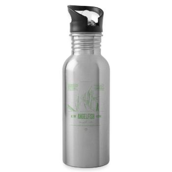 Altum Kaiserfisch Buntbarsch Aquarium Fischhalter - Trinkflasche mit integriertem Trinkhalm - Lightsilver - Rechts