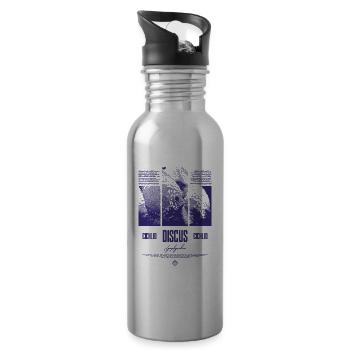Discus Fish Cichlid Aquarium Fish Keeper - Water bottle with straw - silver - Right