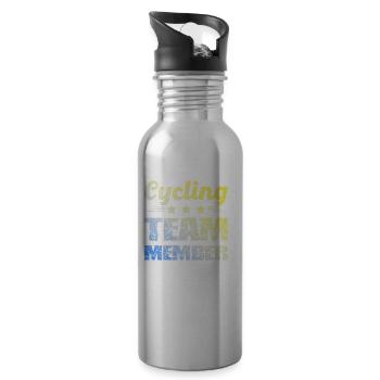 Cycling Team - Water bottle with straw - silver - Right