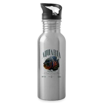 Oscar Fish Water Change Monster Fish - Water bottle with straw - silver - Right
