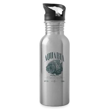 Oscar Fish Water Change Monster Fish - Water bottle with straw - silver - Right