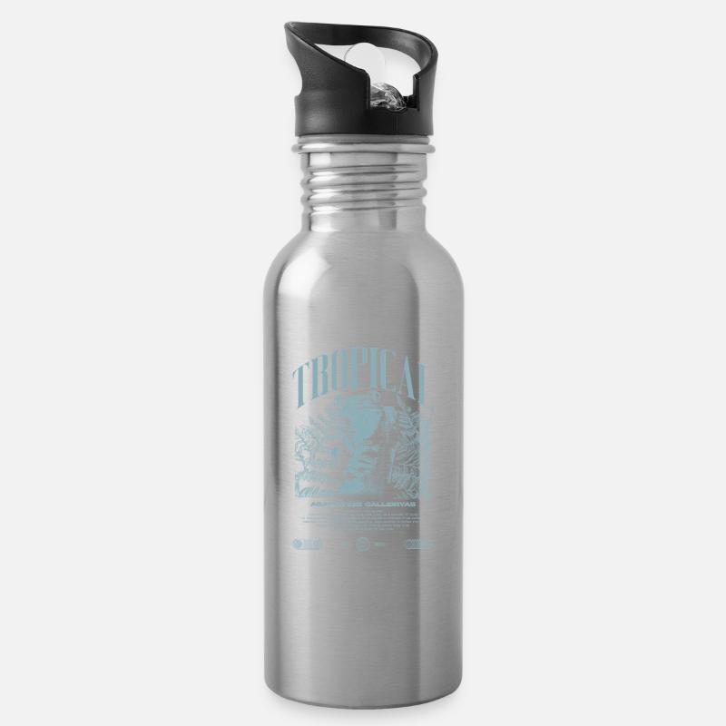 Rotäugiger Laubfrosch Regenwald Amphibie - Trinkflasche mit integriertem Trinkhalm - Lightsilver