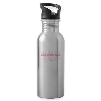 Cardiac Nurse Medical Nurses Stylish - Water bottle with straw - silver - Right