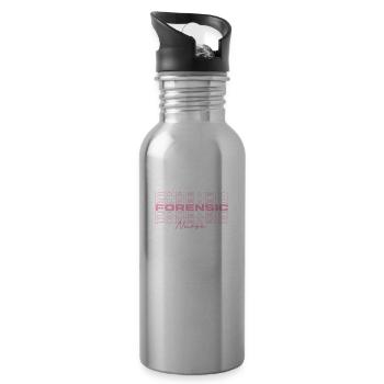 Forensic Nurse Medical Nurses Stylish - Water bottle with straw - silver - Right