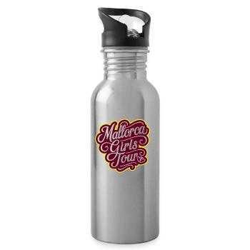 Mallorca Girls Tour Heart - Water bottle with straw - silver - Right