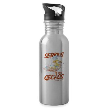Ernsthaft in Sachen Leopardgeckos seit 1951 - Trinkflasche mit integriertem Trinkhalm - Lightsilver - Rechts