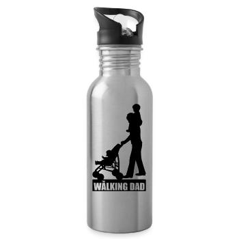 Walking Dad 2 huckepack - Trinkflasche mit integriertem Trinkhalm - Lightsilver - Rechts