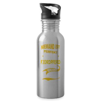 EINEM_FJORDPFERD - Trinkflasche mit integriertem Trinkhalm - Lightsilver - Rechts