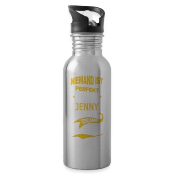 JENNY - Trinkflasche mit integriertem Trinkhalm - Lightsilver - Rechts