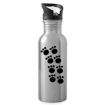 tatzen - Trinkflasche mit integriertem Trinkhalm - Lightsilver - Rechts