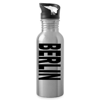 BERLIN - Trinkflasche mit integriertem Trinkhalm - Lightsilver - Rechts