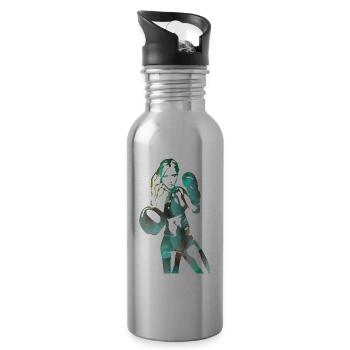 boxer - Water bottle with straw - silver - Right