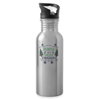 Christmas Christmas Frosty Dreaming - Water bottle with straw - silver - Right