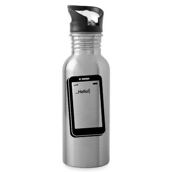 smartphone_1_f1 - Trinkflasche mit integriertem Trinkhalm - Lightsilver - Rechts