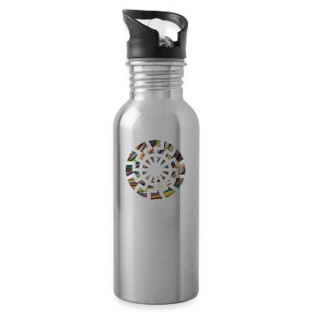 Kornkreise - Trinkflasche mit integriertem Trinkhalm - Lightsilver - Rechts