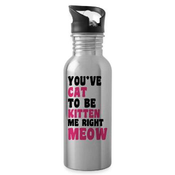Meow - Trinkflasche mit integriertem Trinkhalm - Lightsilver - Rechts
