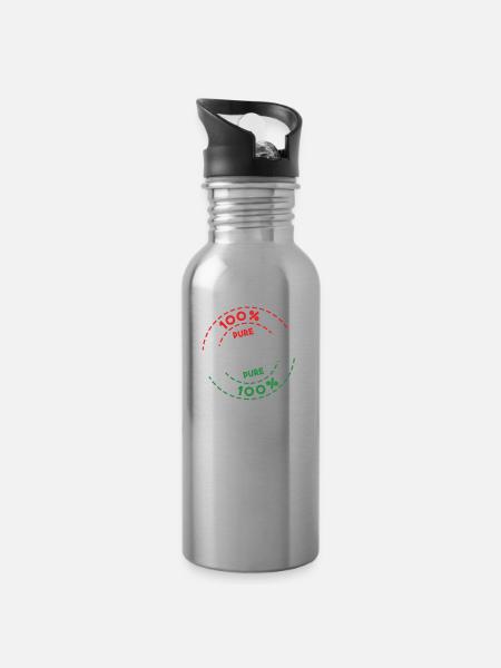 Kurdistan - Gourde avec paille intégrée - argent clair