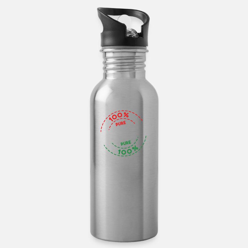 Kurdistan - Gourde avec paille intégrée - argent clair