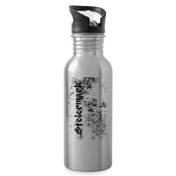 Steiermark - Trinkflasche mit integriertem Trinkhalm - Lightsilver - Rechts