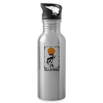 Fishing Fischen Fischfang Fischer Angler Angel - Trinkflasche mit integriertem Trinkhalm - Lightsilver - Rechts