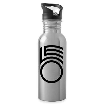 LEO full aff - Gourde avec paille intégrée - argent clair - Droite