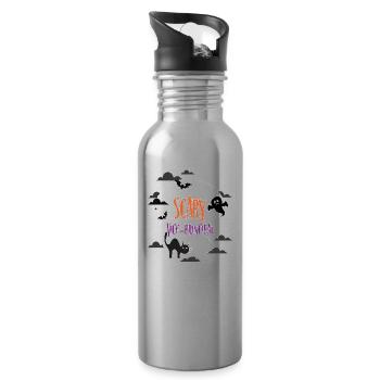 Scary Vice principal - Water bottle with straw - silver - Right