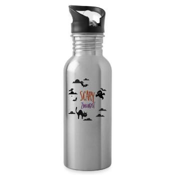 Scary Zoologist - Water bottle with straw - silver - Right