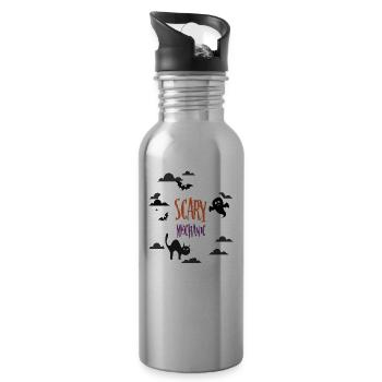Scary Mechanic - Water bottle with straw - silver - Right
