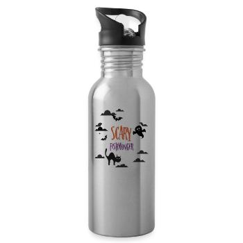 Scary Fishmonger - Water bottle with straw - silver - Right
