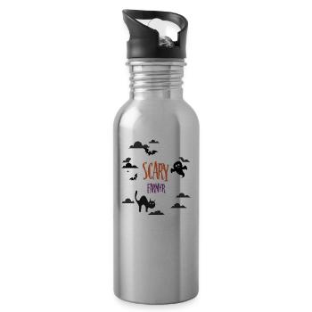 Scary Farmer - Water bottle with straw - silver - Right