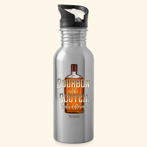 Bourbon Whiskey - Trinkflasche mit integriertem Trinkhalm