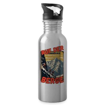 Berg - Trinkflasche mit integriertem Trinkhalm - Lightsilver - Rechts